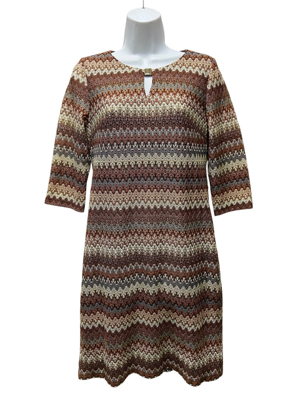 Studio One Multicolor Overlay Shift Dress - Women’s 8
